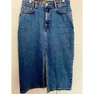 Zara denim midi skirt, like new, S